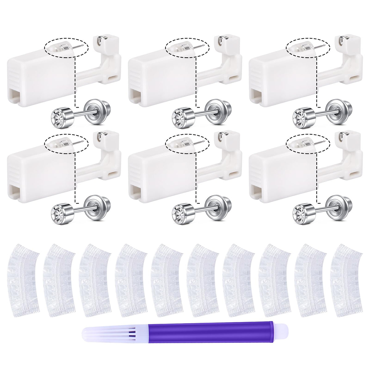 QWALIT ear-piercing-kit-silver-gun: at-home piercing with precise, clean results.