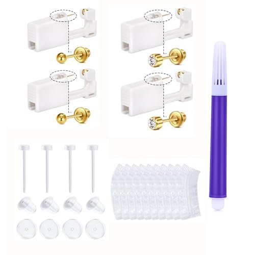 QWALIT Gold Ear Piercing Kit front view highlights at-home piercing convenience