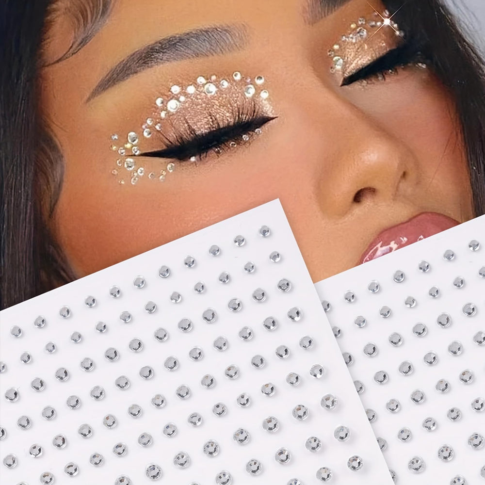 QWALIT hair gems self-adhesive close-up highlights effortless secure sparkle for hairstyles