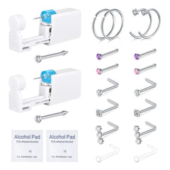 QWALIT nose piercing kit 2pcs at-home piercing precision for quick looks
