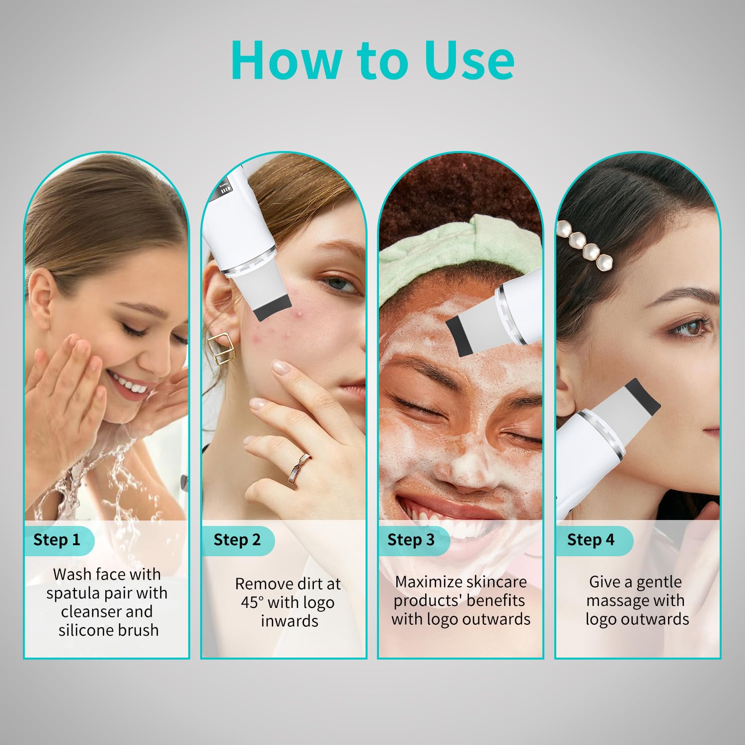 QYCSL face scrubber spatula gift-ready packaging for skincare lovers
