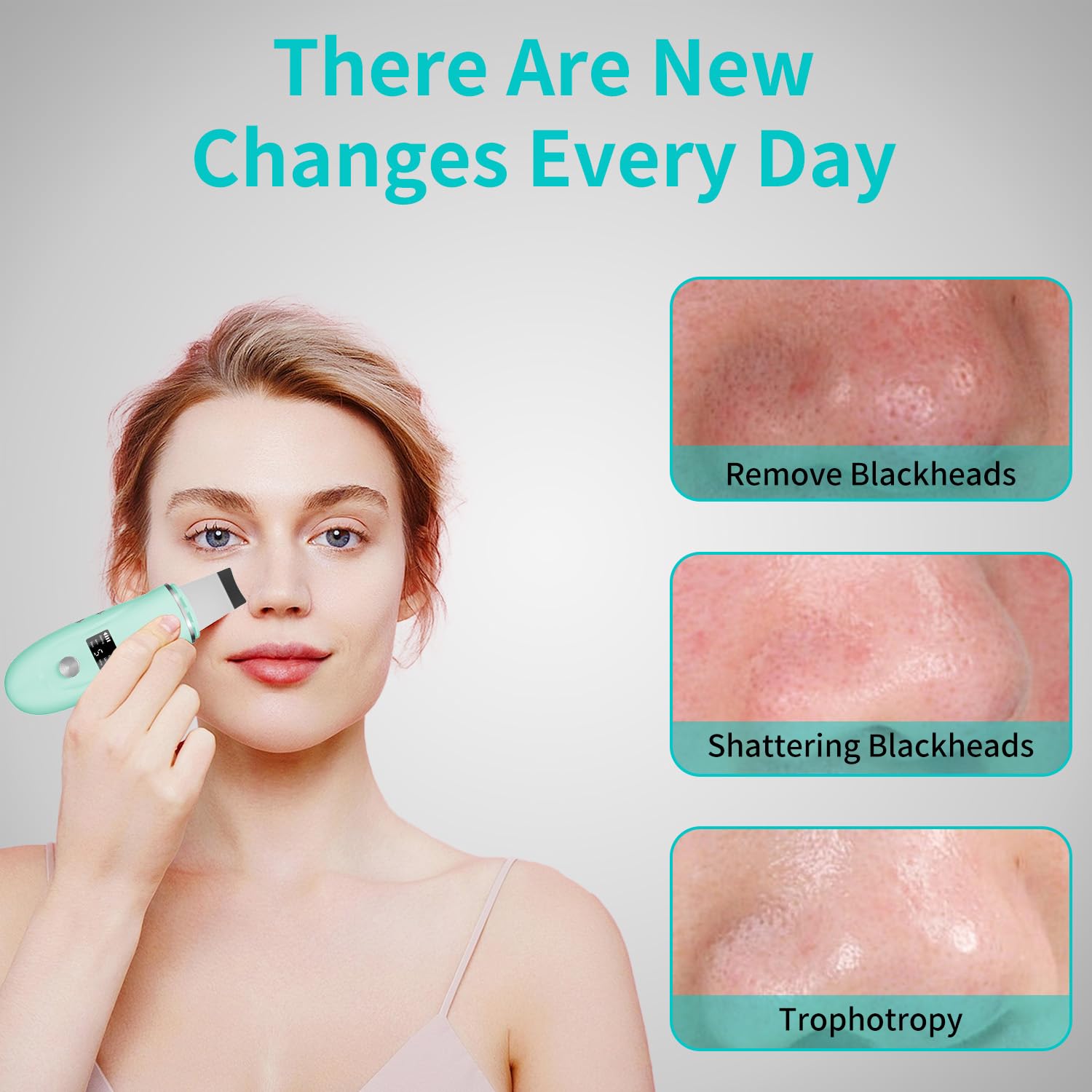 QYCSL Face Scrubber USB charging option for convenient use on the go.