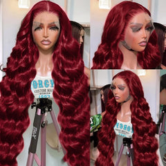 QZOQZO burgundy body-wave hair 26 inches offers elegant movement and length