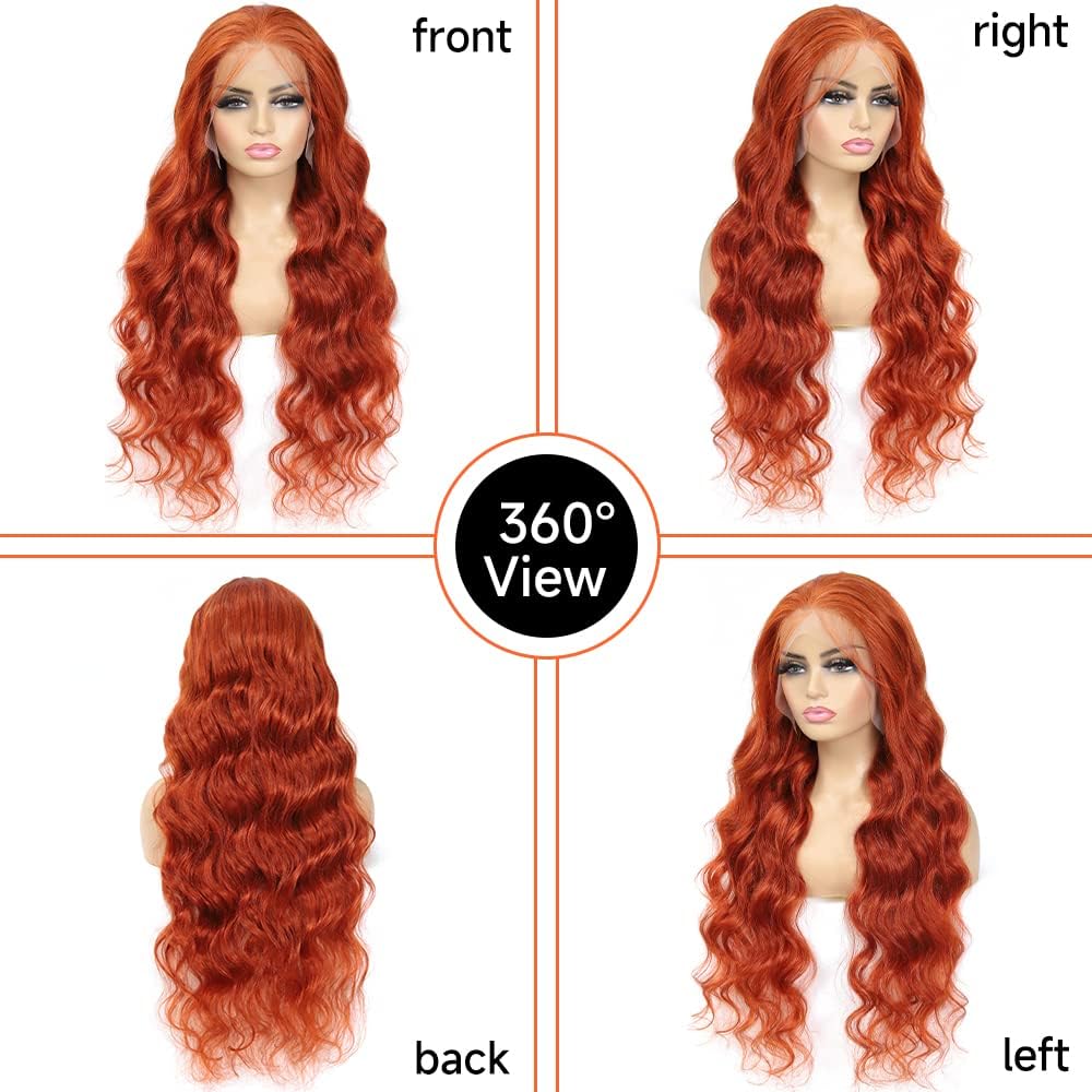 QZOQZO Ginger glueless wig with adjustable straps and 9 combs for quick wear.