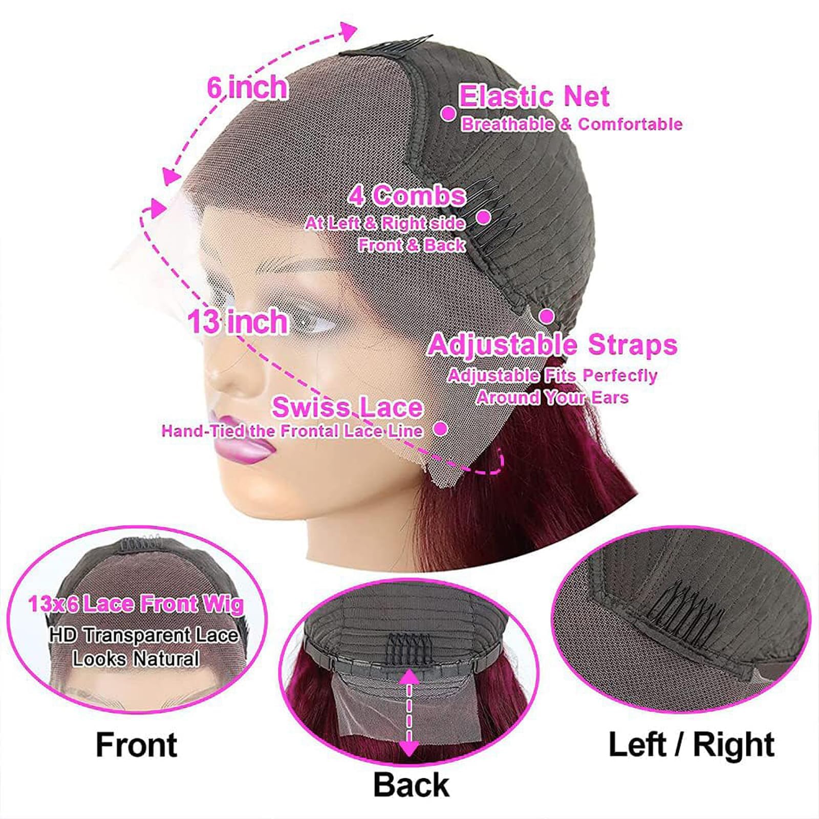 QZOQZO glueless lace-front cap for quick, secure styling