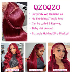 QZOQZO HD transparent Swiss lace front emphasizes breathable cap and invisible hairline.