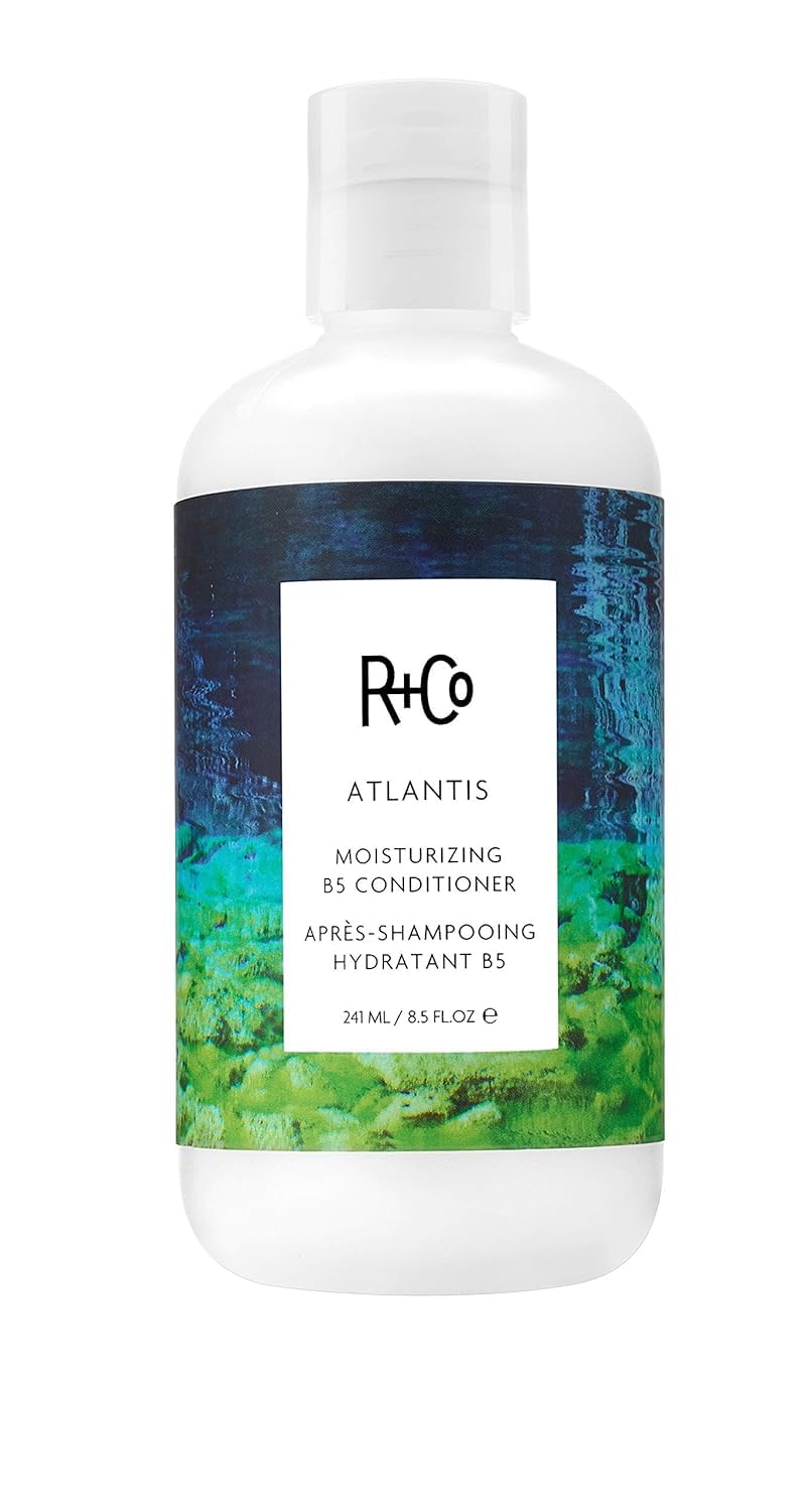 R+Co Atlantis Moisturizing B5 Conditioner bottle delivering deep hydration.