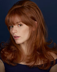 R+Co BLEU demonstrates Kendi Oil sealing strands against frizz