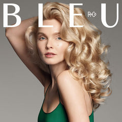 R+Co BLEU shampoo lather demonstrates cleansing and hydration during wash.