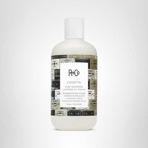 R+Co CASSETTE Curl Shampoo post-wash hair with bounce and definition.