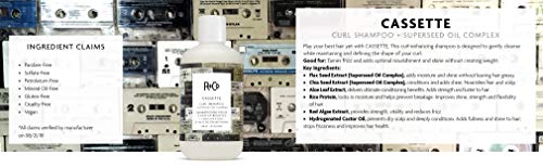 R+Co CASSETTE Curl Shampoo bottle with easy-to-use dispenser.