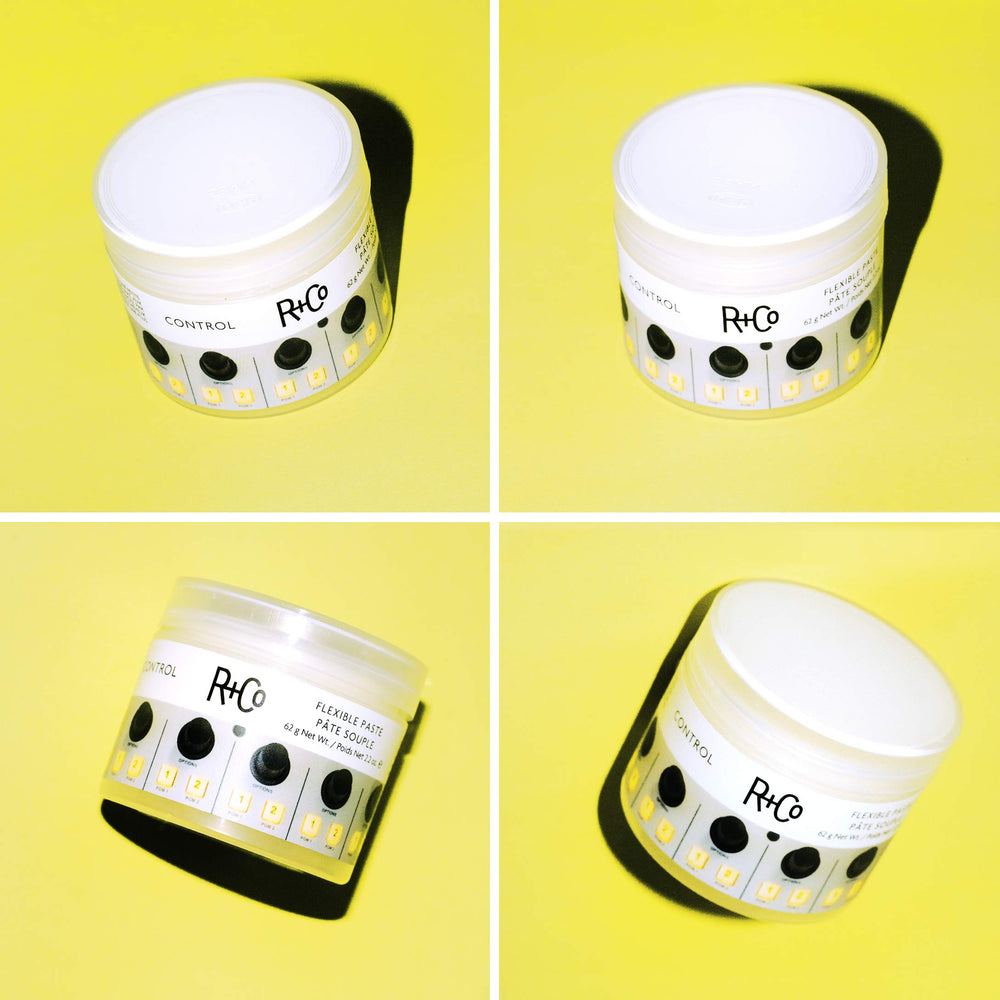 Daily-use styling with R+Co Control Flexible Paste for lightweight definition.