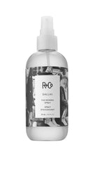 R+Co Dallas hair thickening spray bottle shows root lift for voluminous blowouts