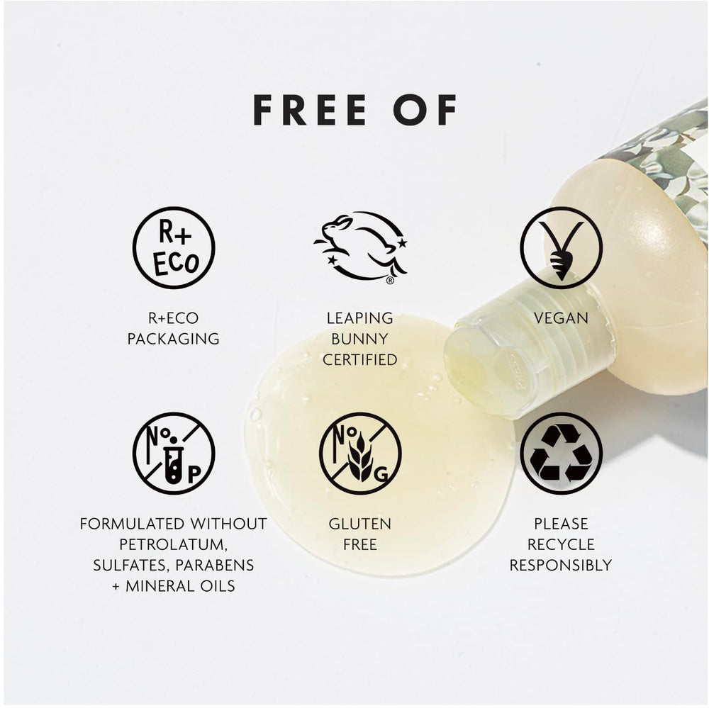 R+Co Dallas Thickening Shampoo ingredients biotin highlight for hair vitality and strength.
