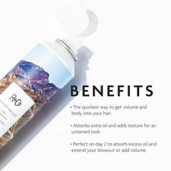 R+Co Death Valley Dry Shampoo dispense tip highlighting easy application
