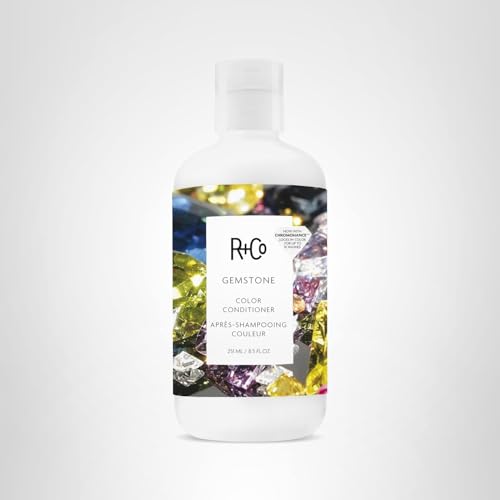 R+Co Gemstone Color Conditioner swatches reveal multi-dimensional shine.