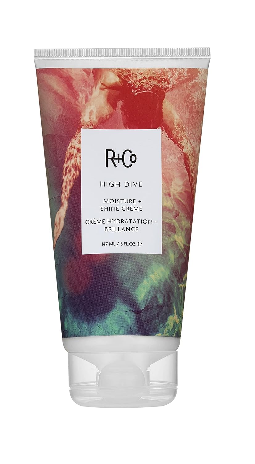 R+Co High Dive bottle with pump for smooth, even application.