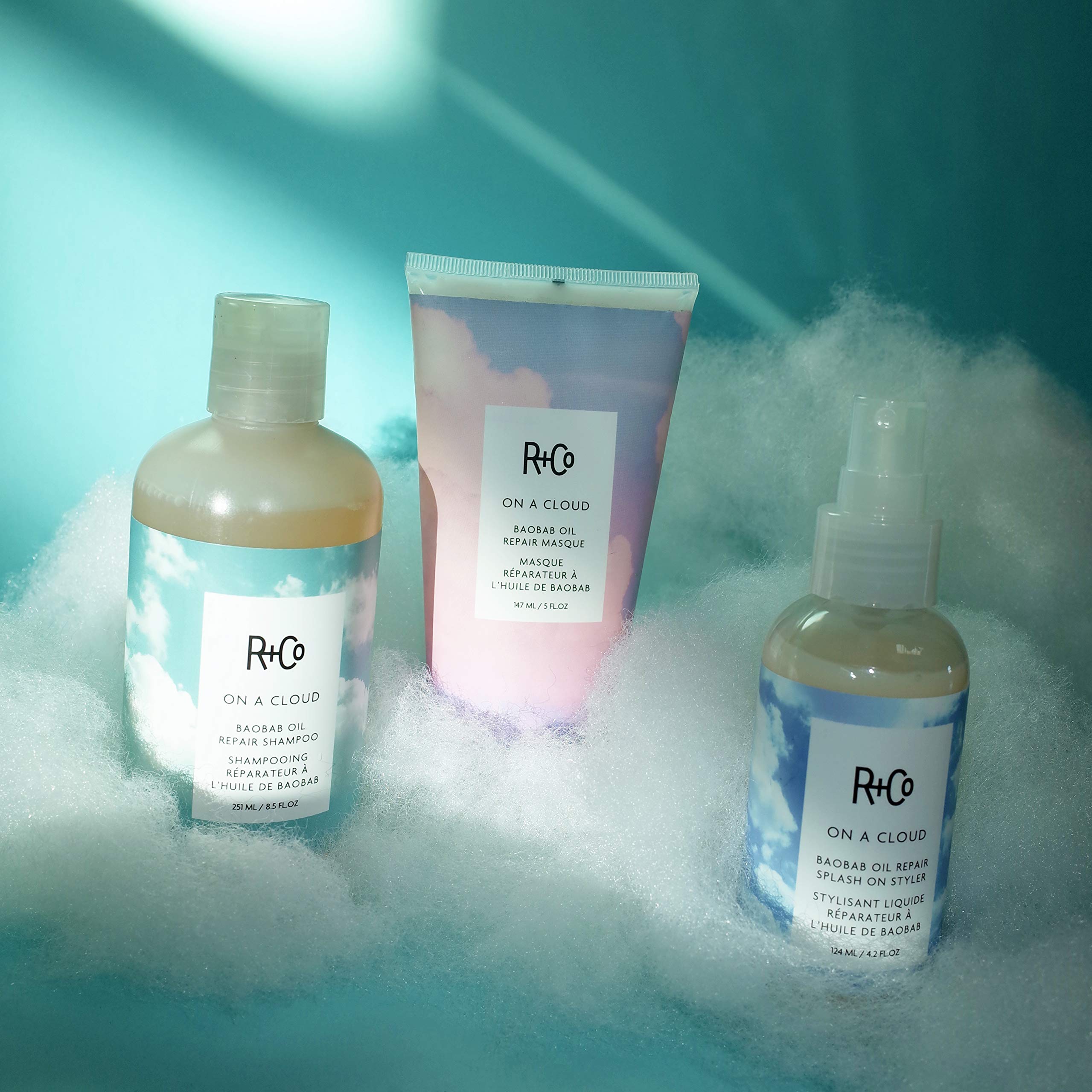 Wet-hair test showing moisture-rich feel after R+Co shampoo.