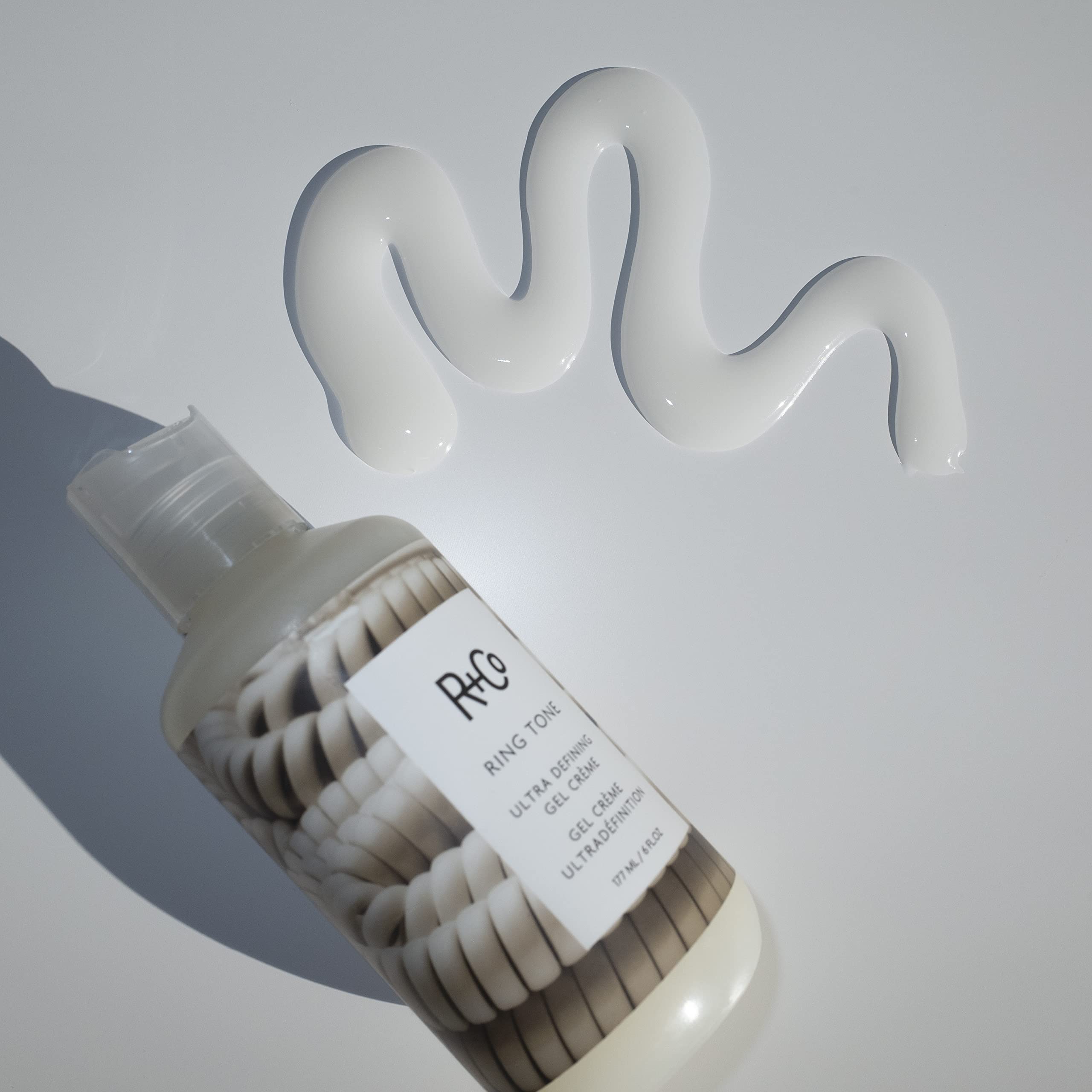R+Co Ring Tone frizz control on a humid day for smoother hair