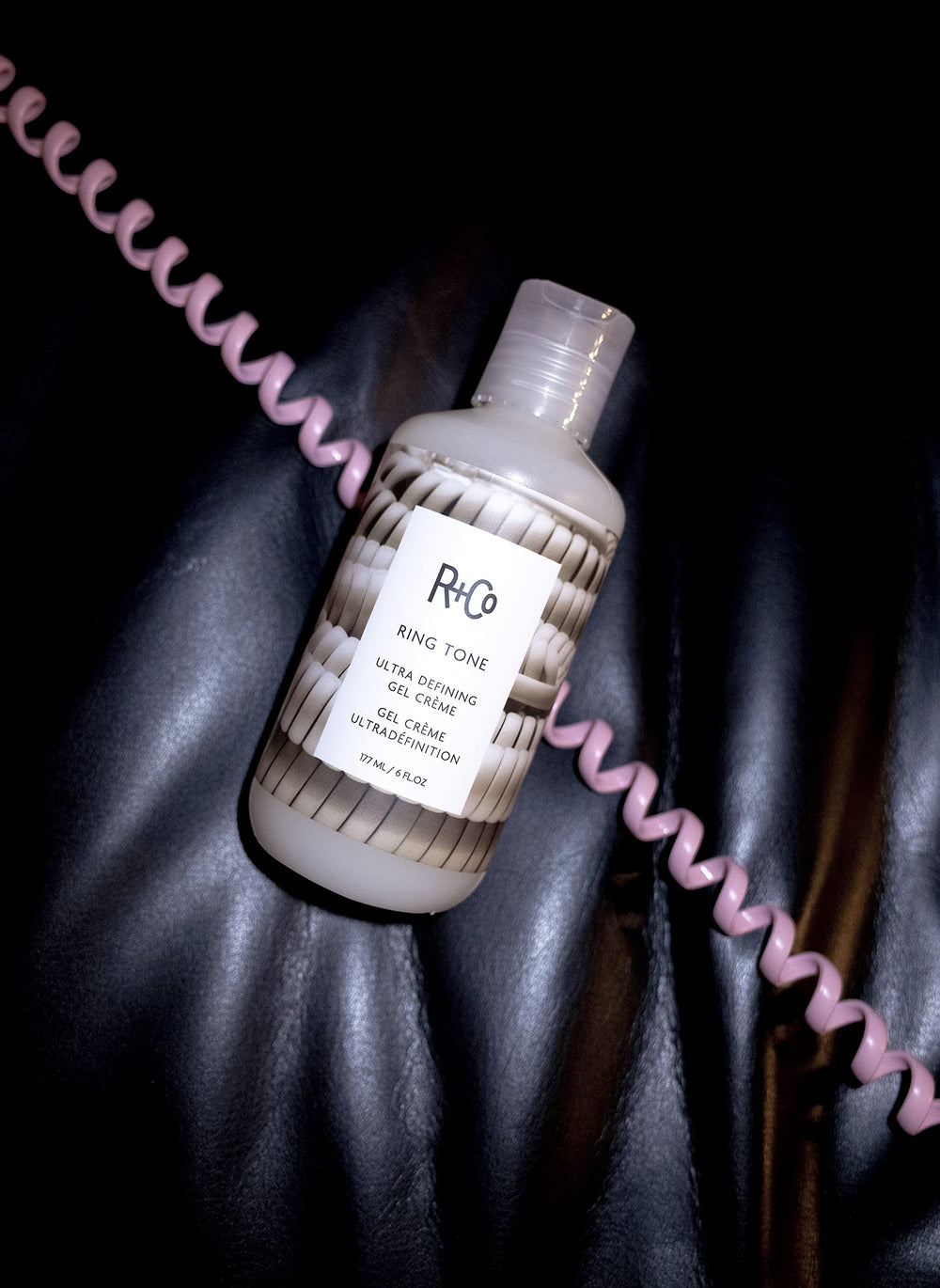 R+Co Ring Tone close-up reveals shiny, healthy-looking curls