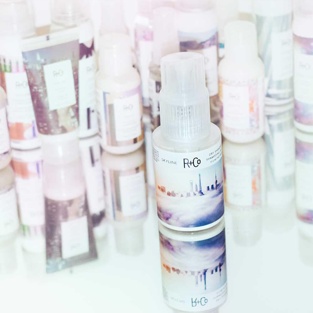R+Co Skyline dry shampoo powder TSA-approved travel essential 1 oz