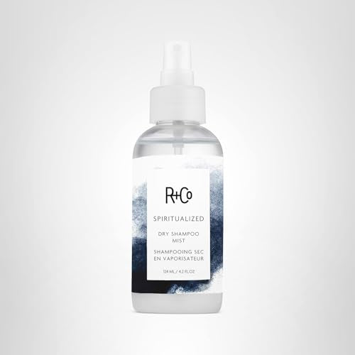 R+Co Spiritualized Dry Shampoo Mist on dresser for quick, on-the-go refresh.