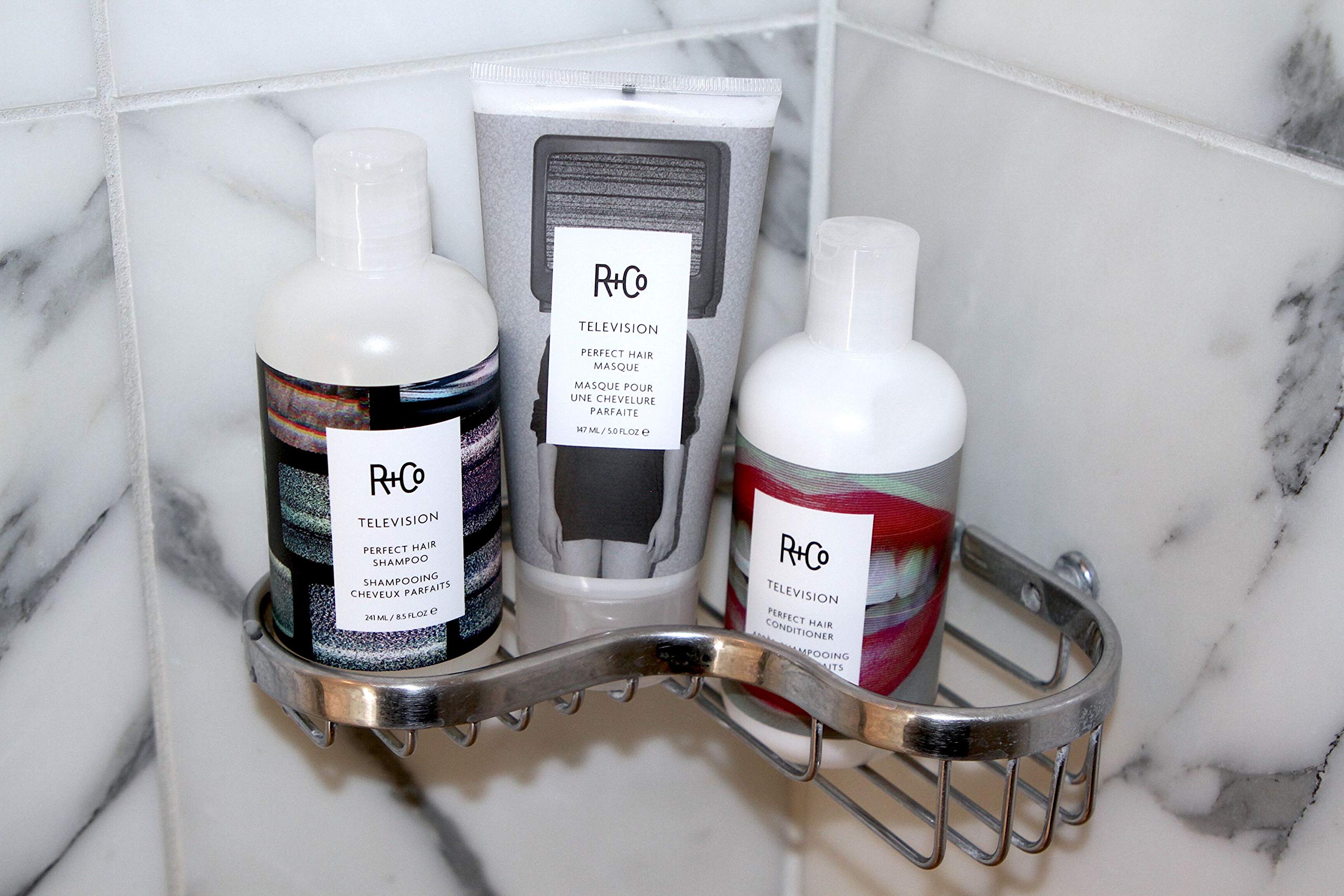 R+Co Television Masque after-use gloss and bounce suggest a camera-ready look
