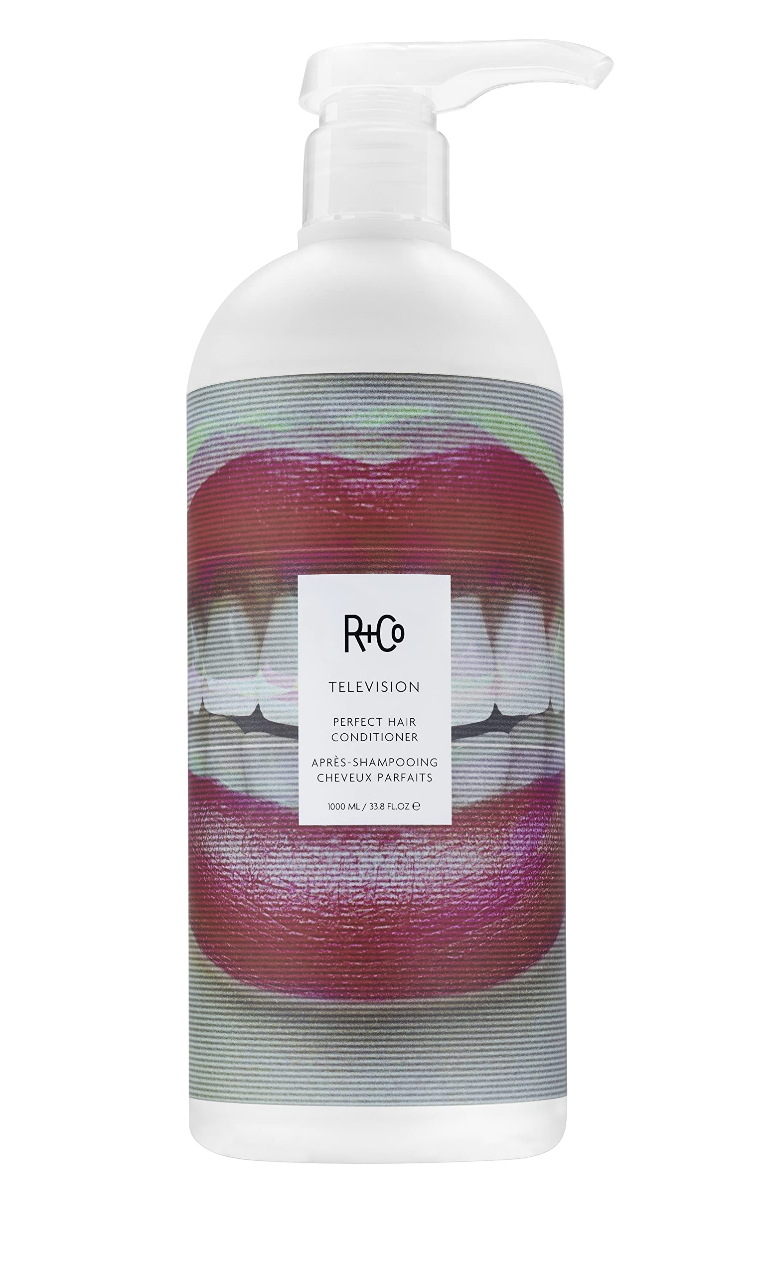 R+Co Television Perfect Hair Conditioner bottle-front shows weightless moisture and shine.