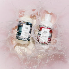 R+Co Television Perfect Hair Conditioner bottle showing detangling and volume-supporting formula.