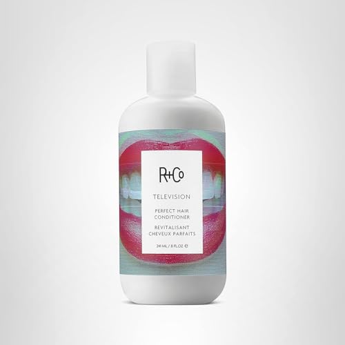 R+Co Television conditioner packaging with outer box highlights cruelty-free commitment.