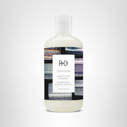 R+Co Television Perfect Hair Shampoo moisture-balance close-up hints balanced hair health.