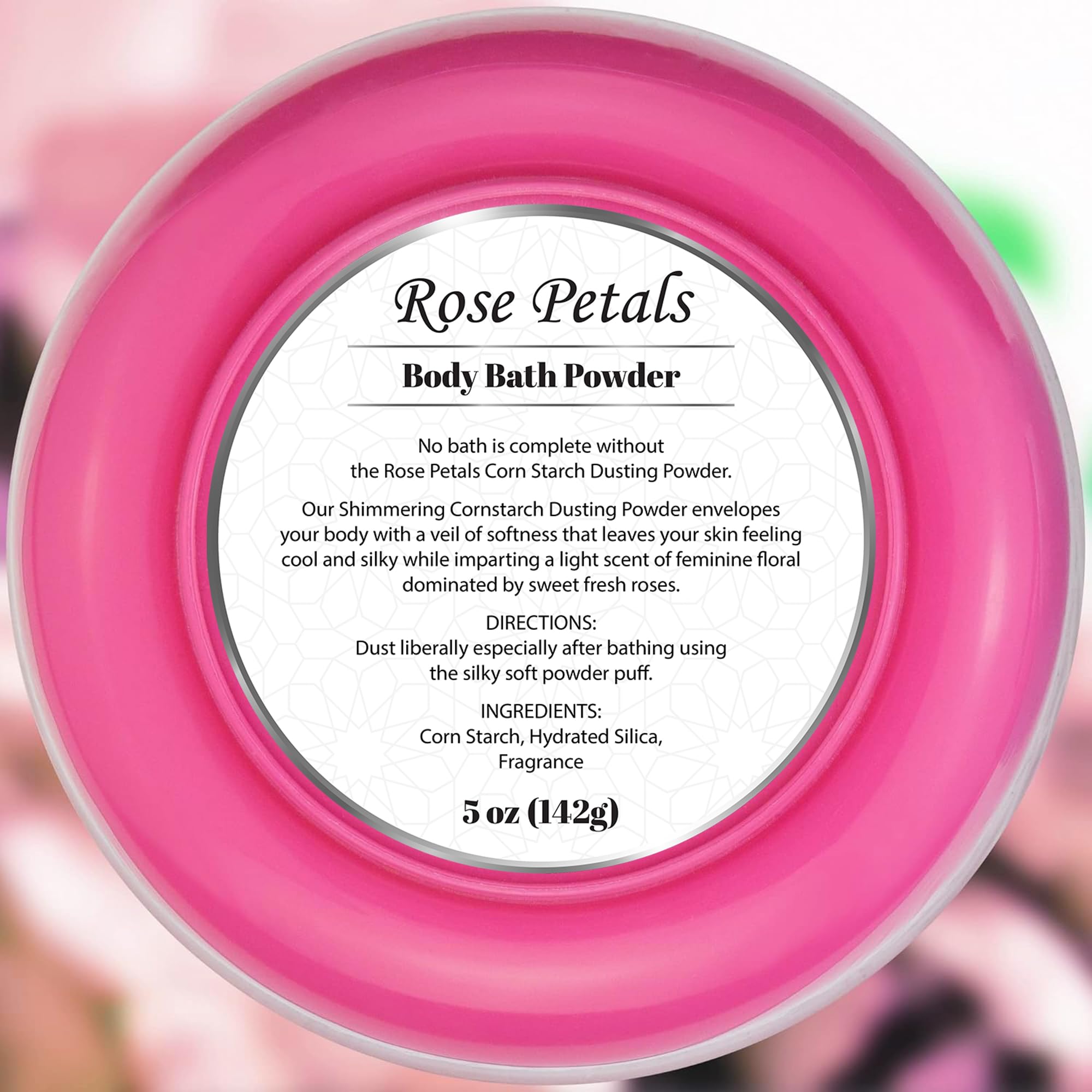 R-NEU after-bath powder on skin for a gentle, subtle scent.