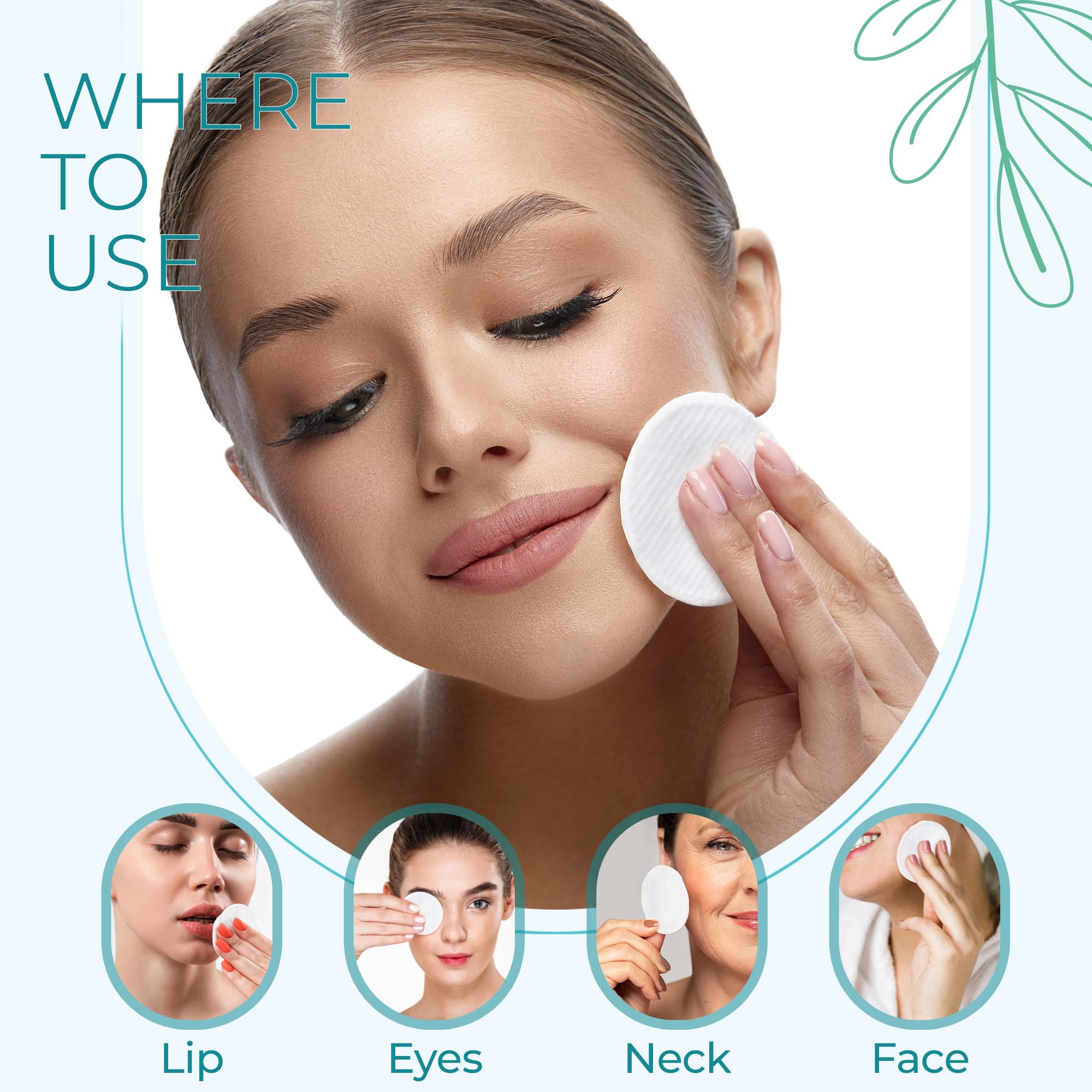 R-Neu Premium Turkish cotton rounds used with toner for even skin prep