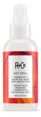R+Co Hot Spell Thermotech Balm packaging highlights premium heat protection.