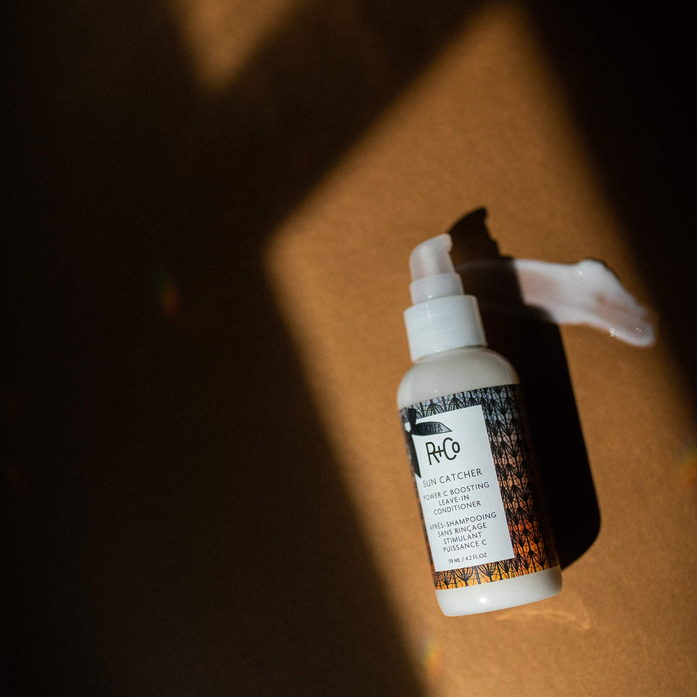 R+Co Sun Catcher Leave-In Vitamin C protection on hair