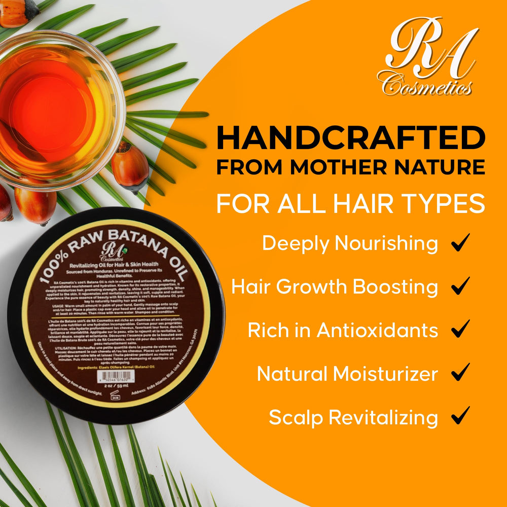 RA COSMETICS Batana Oil on scalp shows deep nourishment and moisture retention