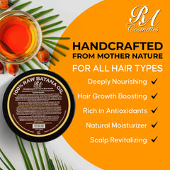 RA COSMETICS Batana Oil on scalp shows deep nourishment and moisture retention