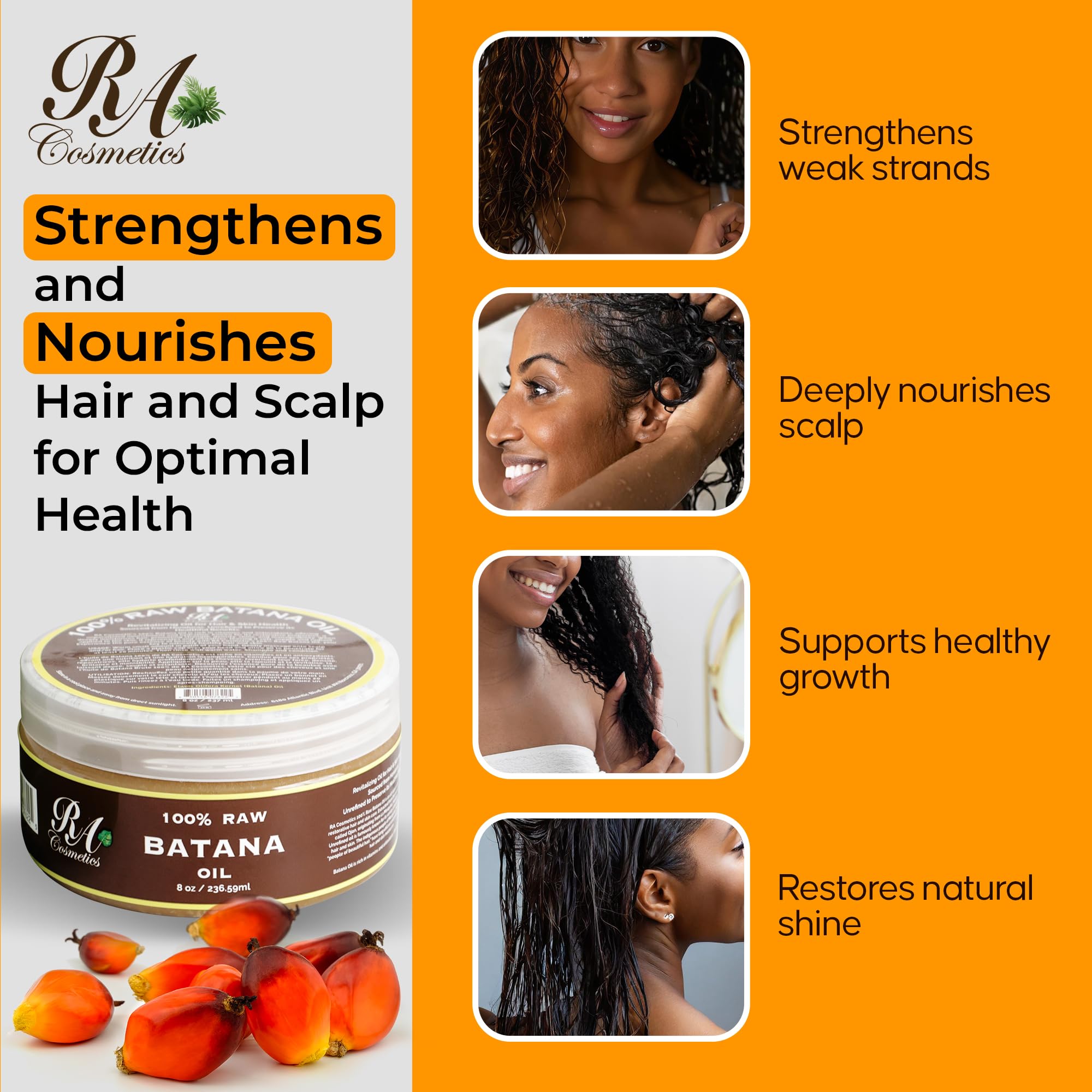 RA COSMETICS Batana Oil applied to scalp for daily moisture balance