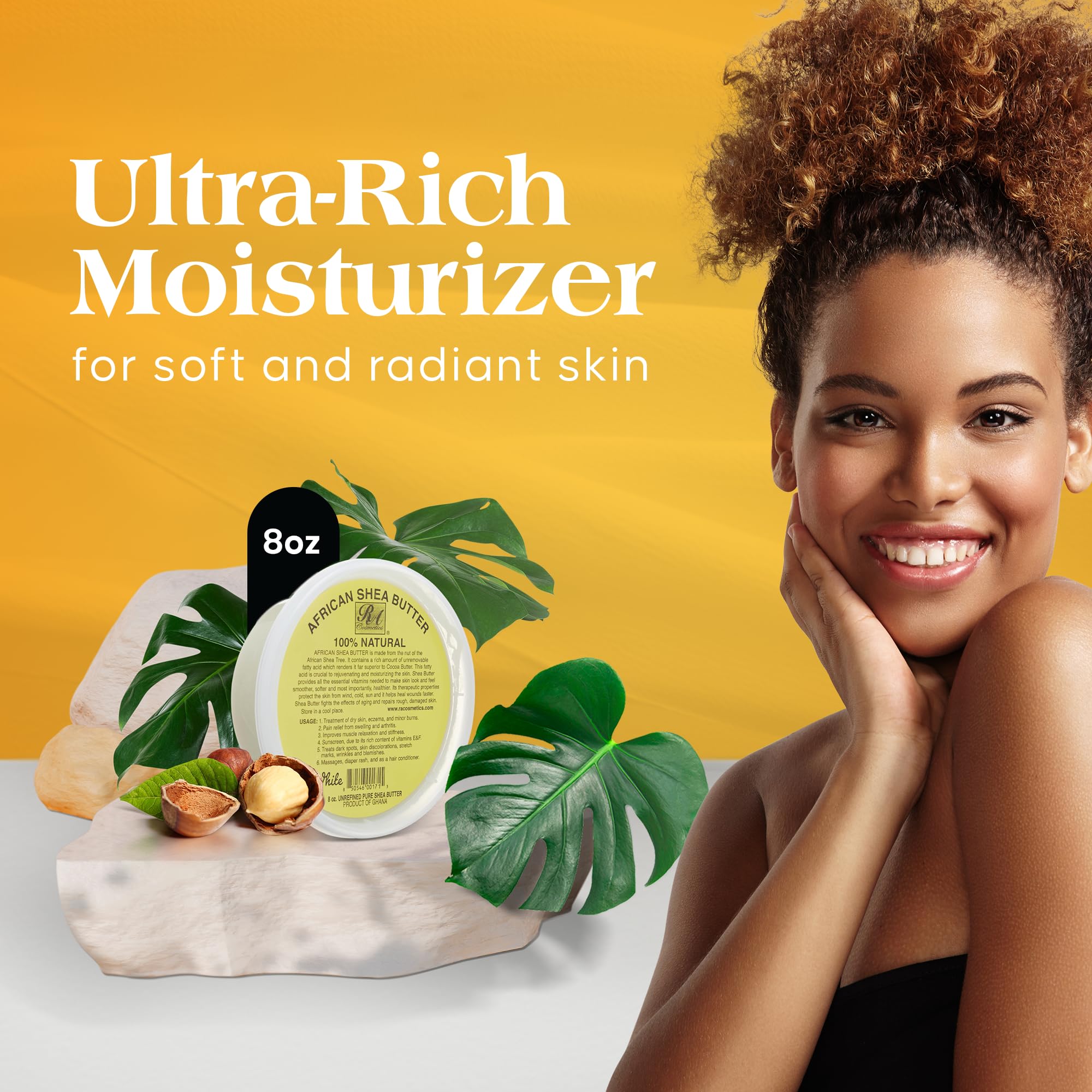 RA COSMETICS Ivory Shea Butter texture close-up showing rich moisturizing feel
