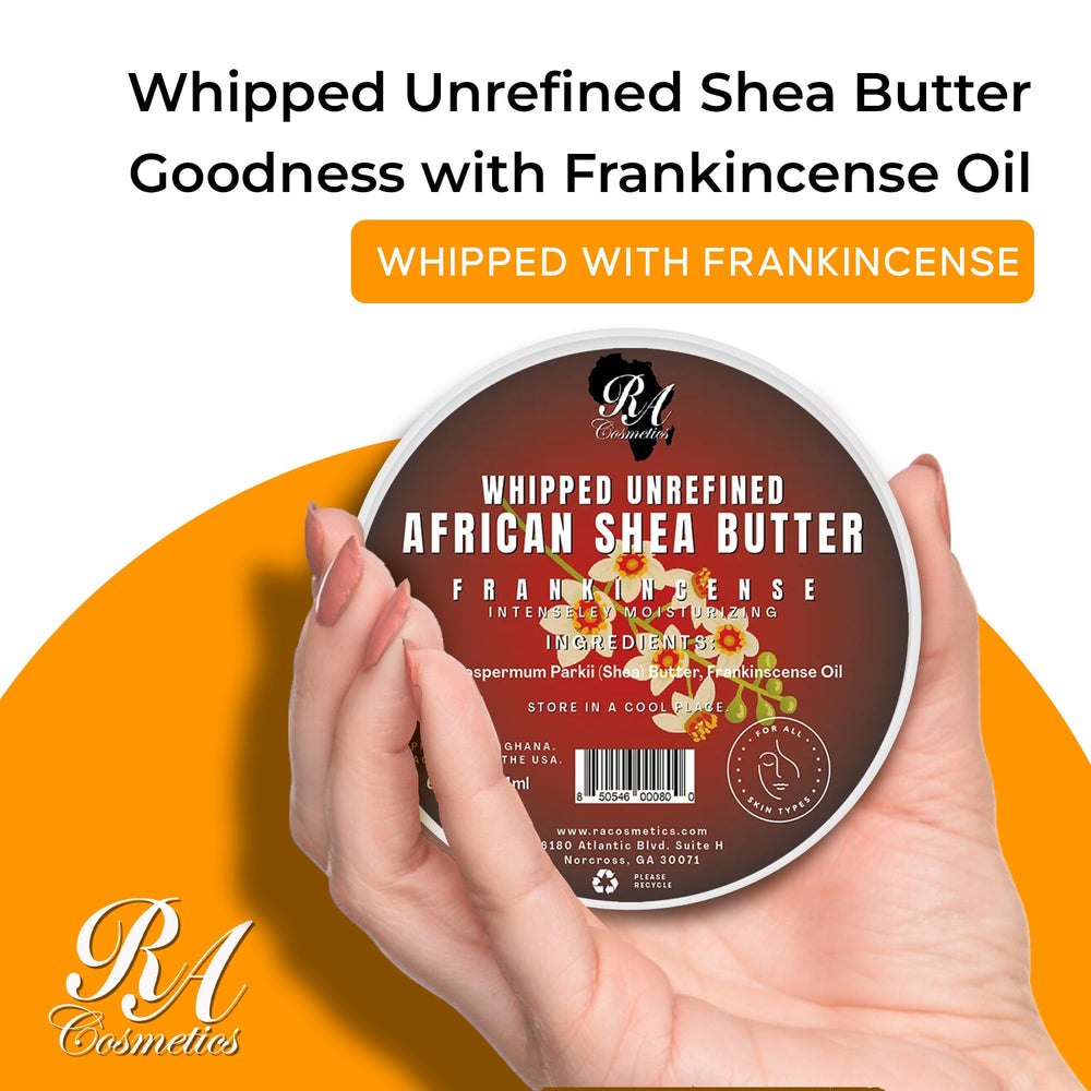 RA COSMETICS whipped shea butter used as leave-in conditioner for hair