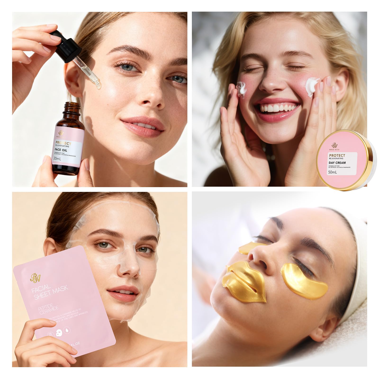 RA ROSA ACCA sheet masks collection for soothing hydration and glow