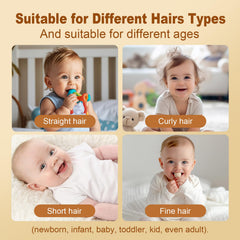 Rabbitcozy vacuum baby hair clippers side view highlighting compact, easy handling.
