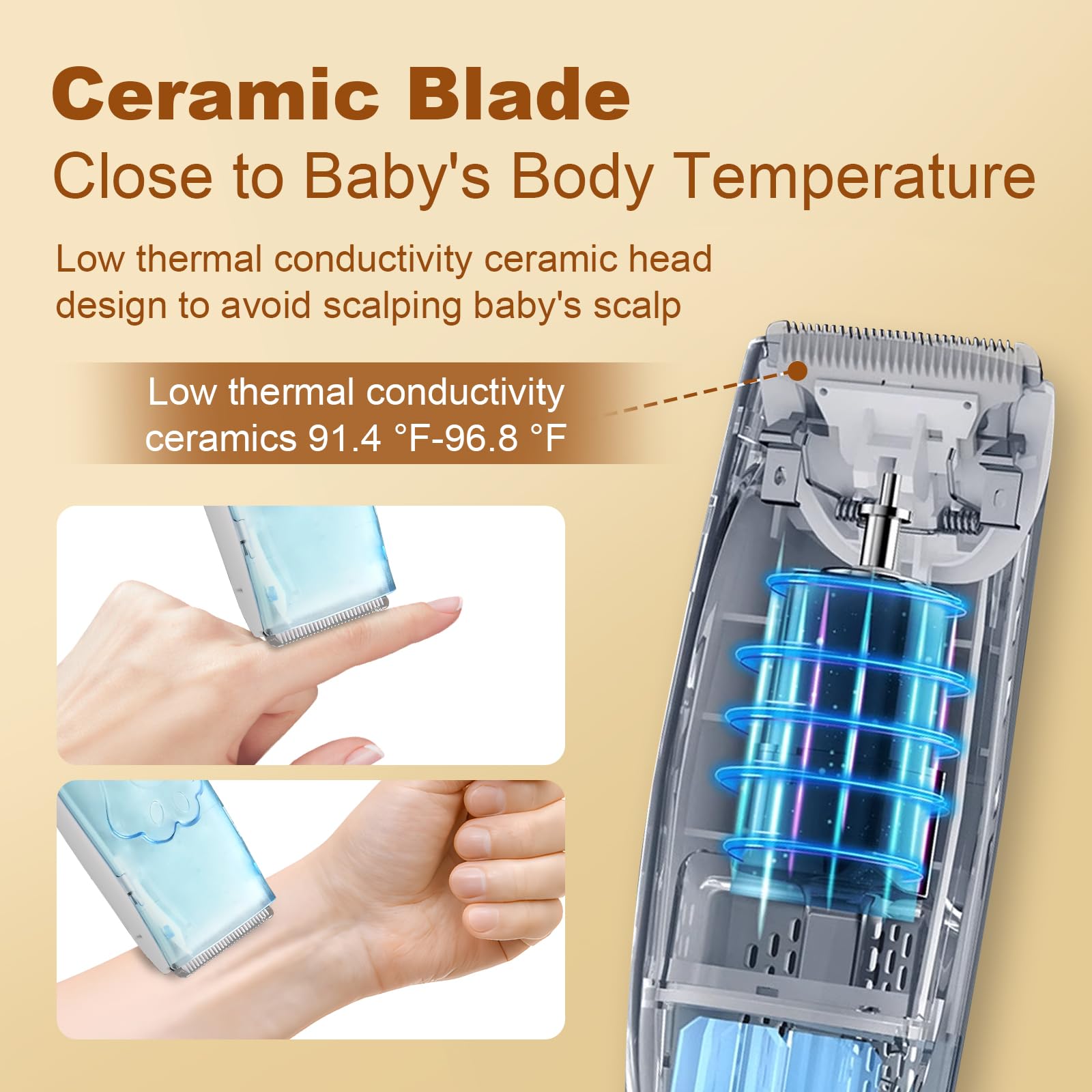 Rabbitcozy waterproof detachable design enables easy cleaning after styling.