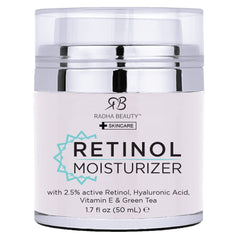 Radha Beauty Moisturizing Miracle Retinol Cream bottle delivering daily hydration.