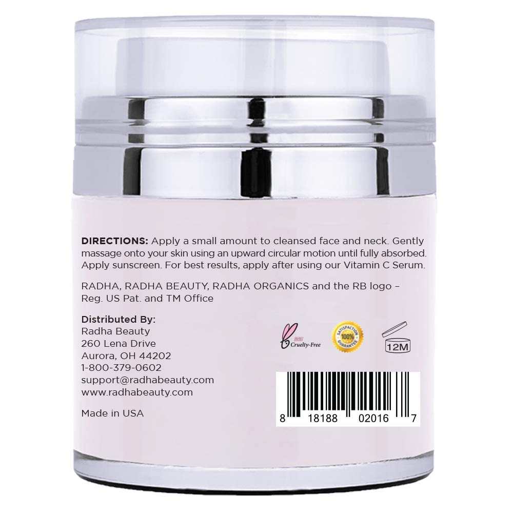 Radha Beauty Moisturizing Miracle Retinol Cream night jar for nightly routine.