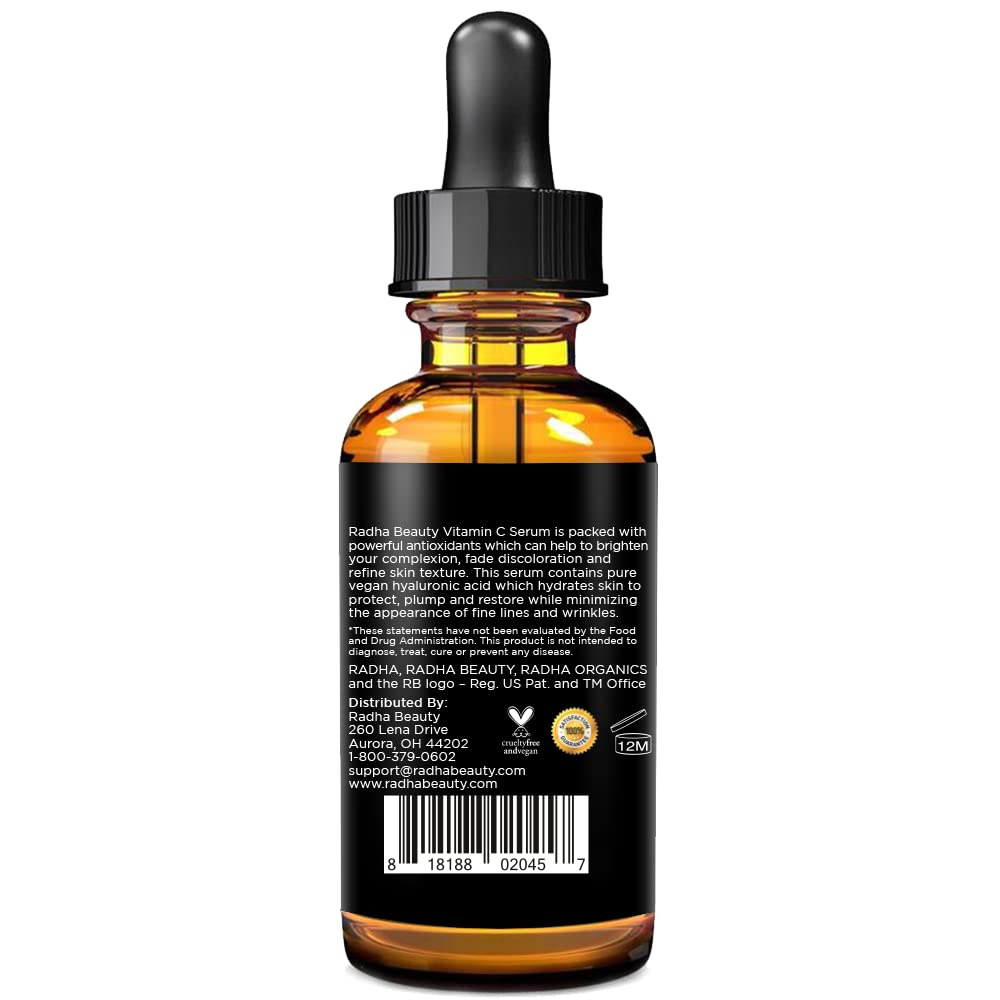 Radha Beauty Vitamin C Serum offers citrus aroma of mandarin and grapefruit during application.