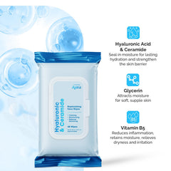 Radiant Aura travel-pack wipes in gym bag for on-the-go refreshment