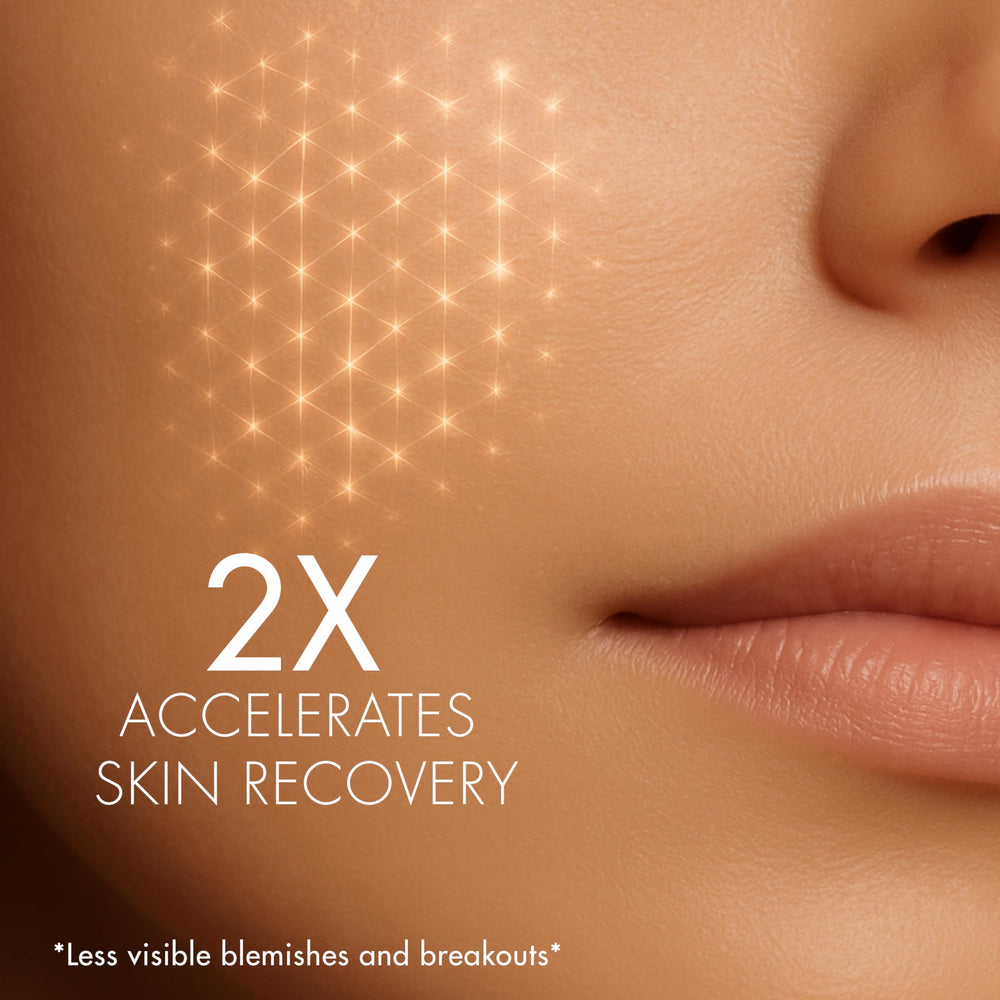Radiant Beauty niacinamide serum texture closeup highlights calming benefits.