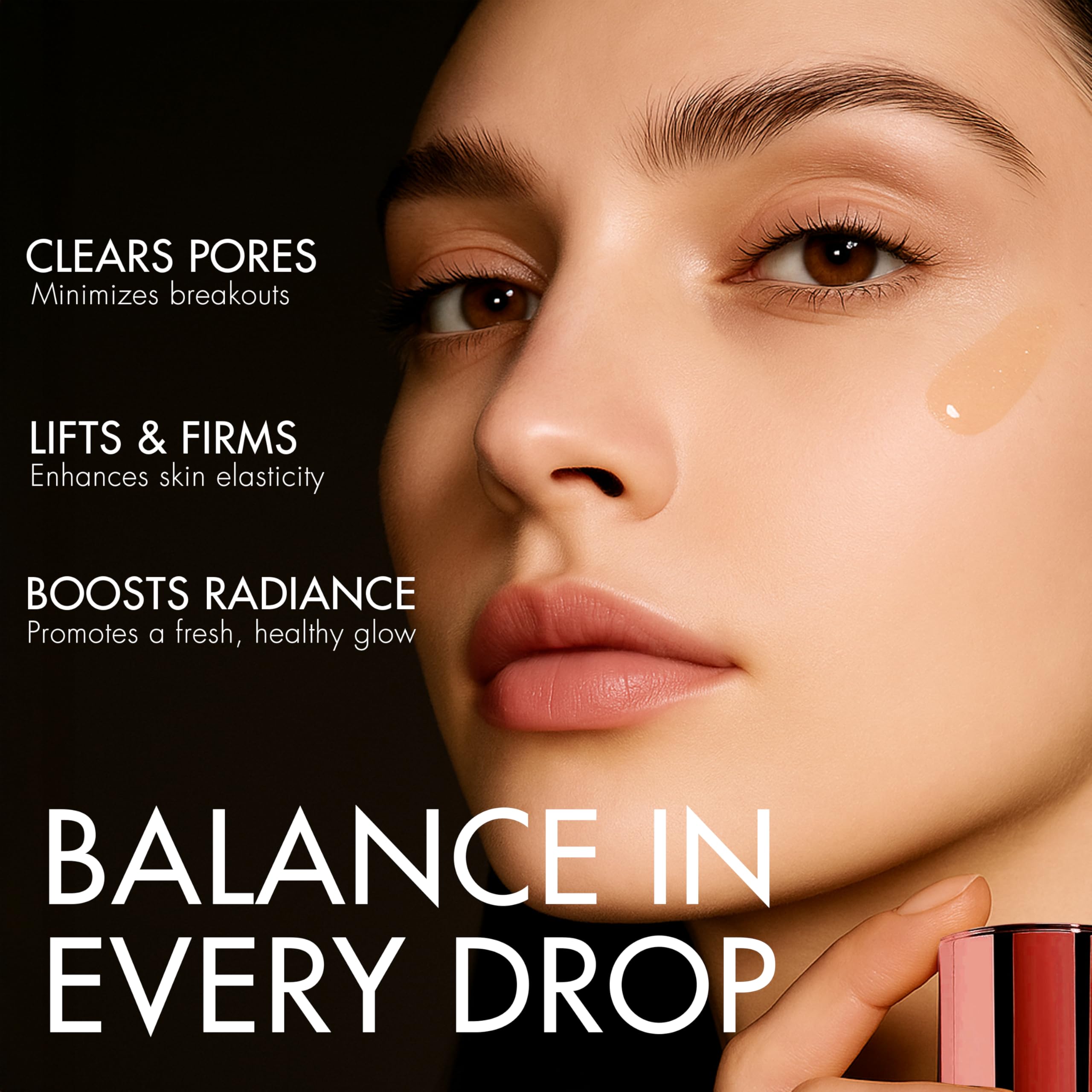 Radiant Beauty vegan clean formula packshot highlights natural ingredients.