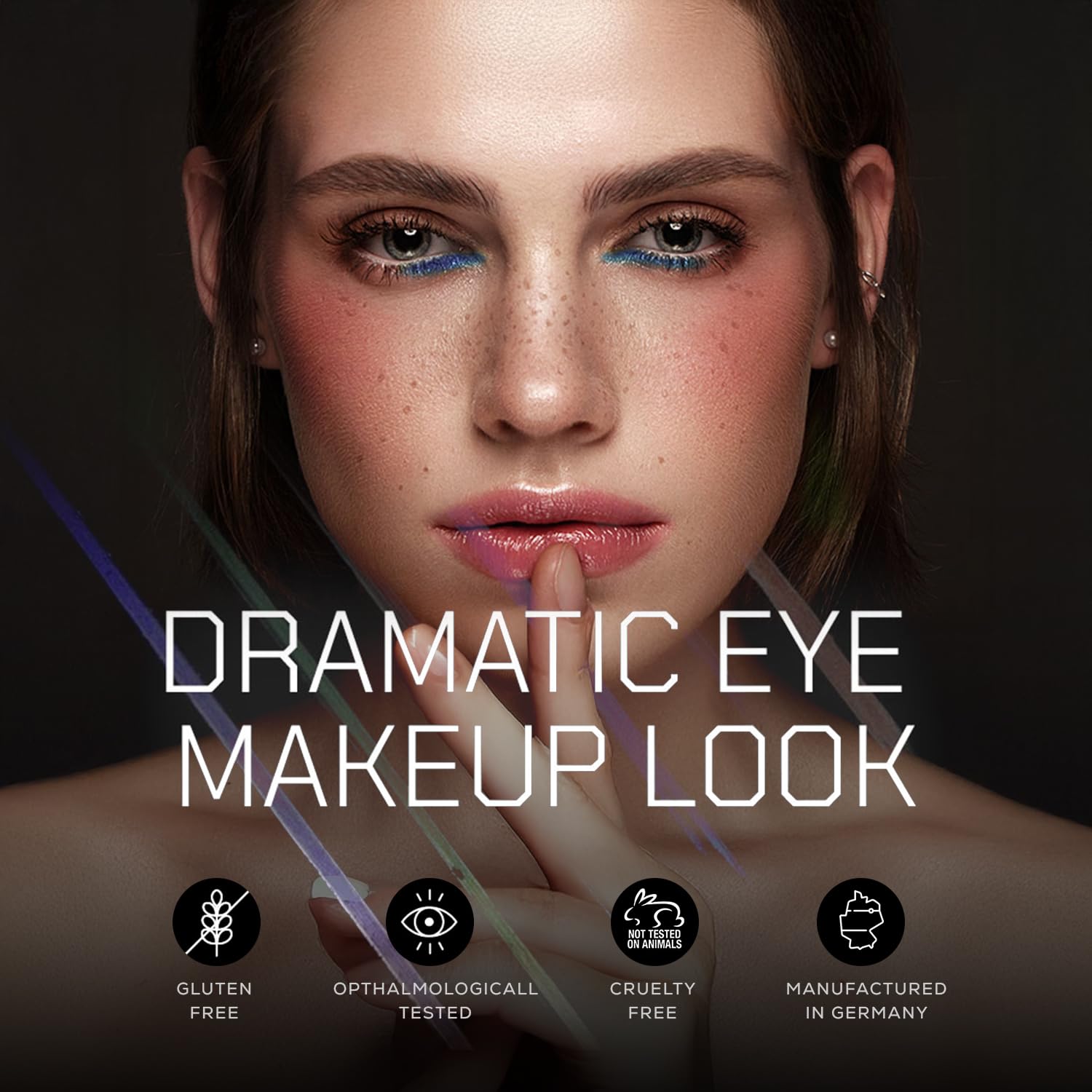 Radiant Professional Make Up Eyeliner Chocolate 03 on-eye lid defines the lash line.